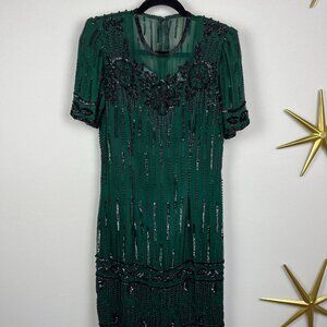 1990s Silk Beaded dress